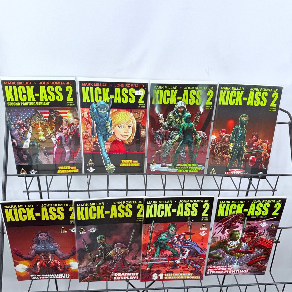Kick-Ass 2 1 2nd, 1-8 Lot Icon Marvel Mark Millar Romita Jr